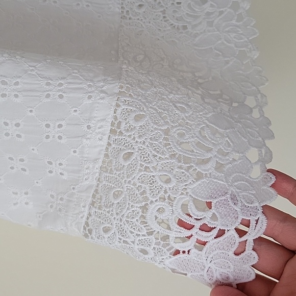 IMNYC Isaac Mizrahi Women's White Eyelet Lace Skirt- Size XL- New! - Picture 3 of 8